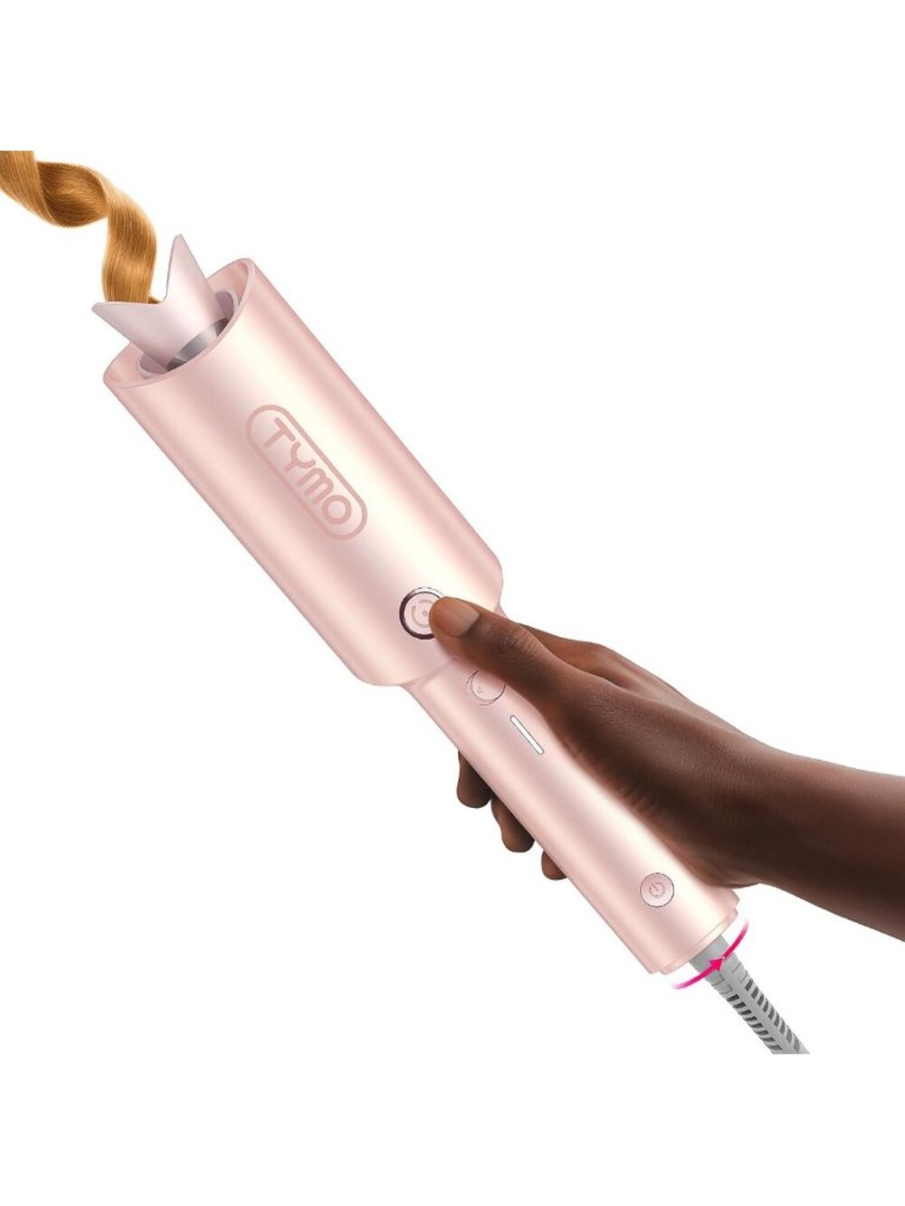Automatic Rotating Curling Iron - Portable 1-Inch Beach Waves Curler, Dual